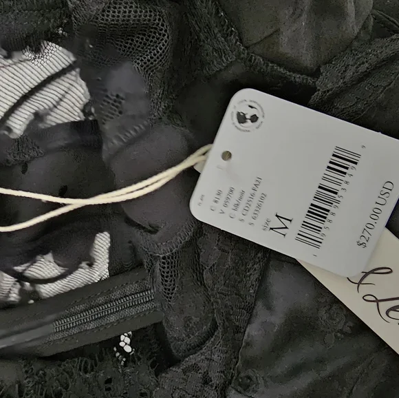 For Love and Lemons Natalie Mini Dress Black Size Medium New With Tags - Picture 10 of 10